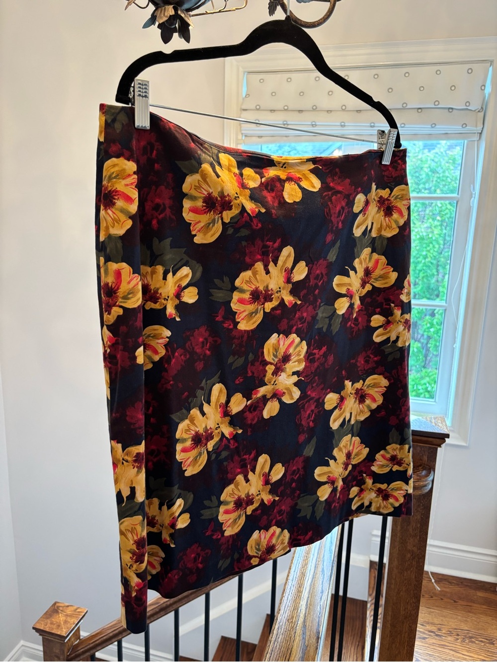 Ricki's Black Floral Skirt with Yellow and Red Blooms